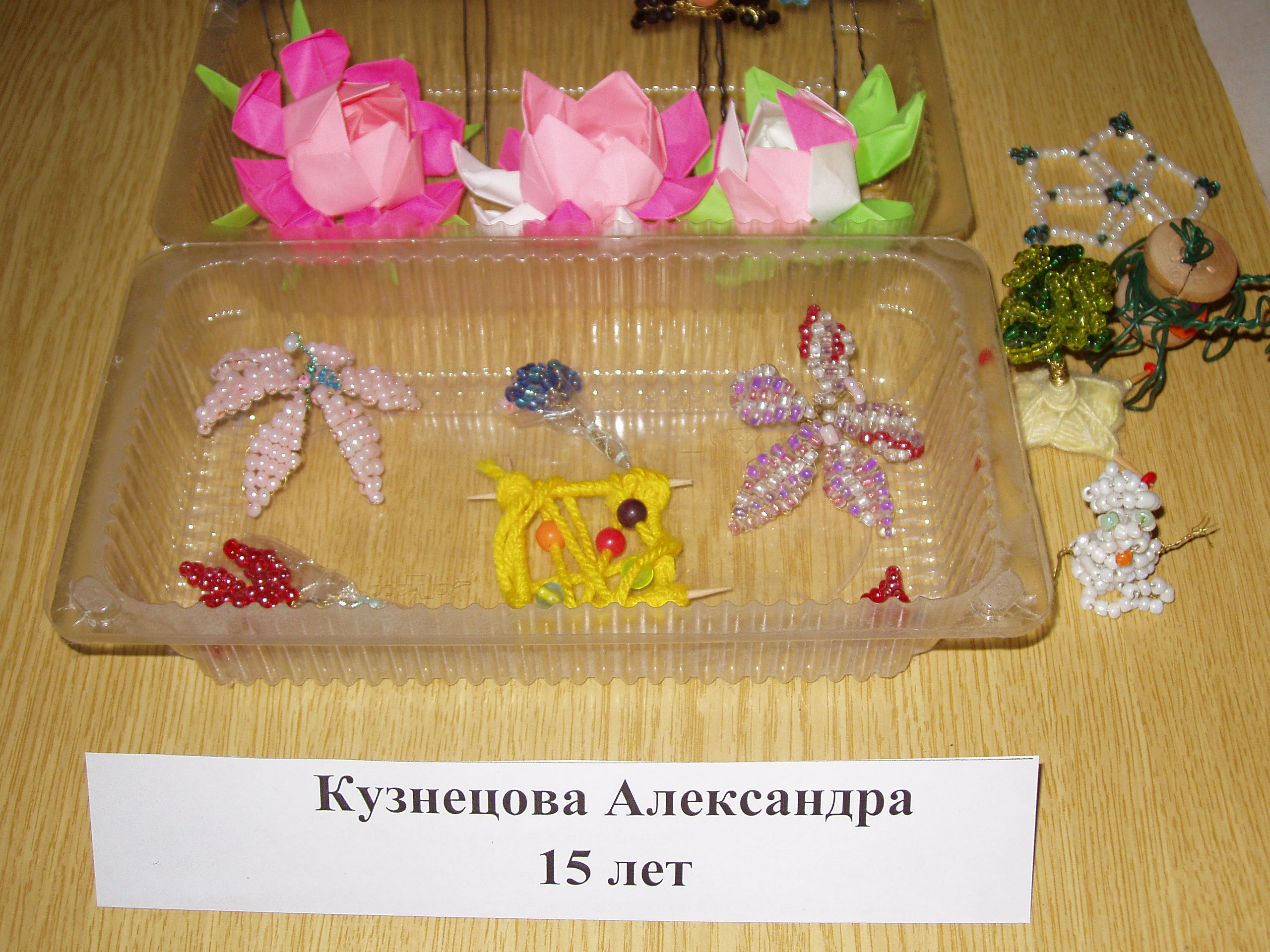 Вироби з бісеру та орігамі Кузнєцової Олександри (15 років) 